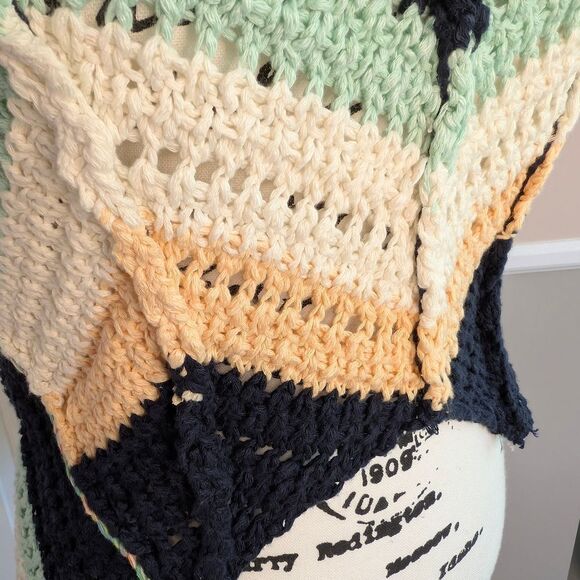 Free People Blue and Green Cropped Tank Top - Picture 3 of 9